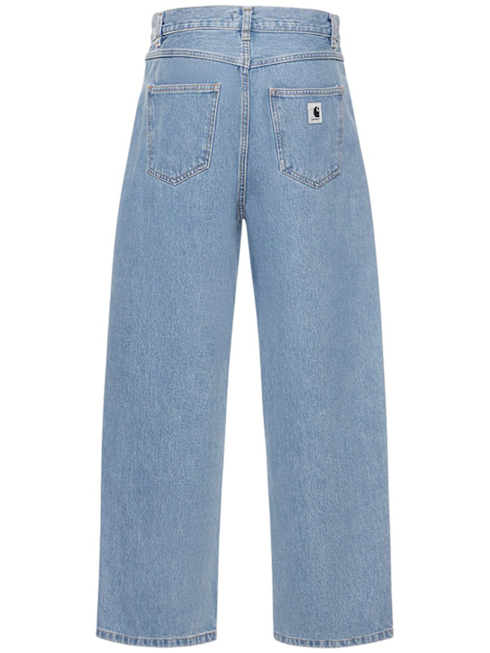 Carhartt WIP: Brandon cotton denim jeans - Light Blue - women_4 | Luisa Via Roma