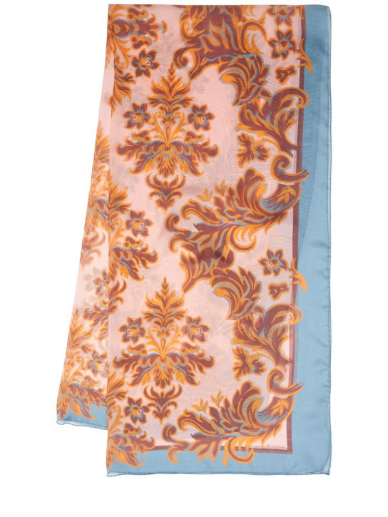 Etro: Printed silk scarf - Multicolor - women_0 | Luisa Via Roma