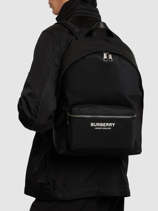 Burberry: Jett nylon backpack - Black - men_1 | Luisa Via Roma