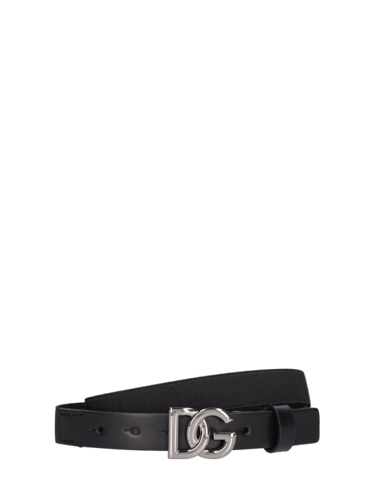 Dolce&Gabbana: Patent leather belt - Siyah - kids-girls_0 | Luisa Via Roma