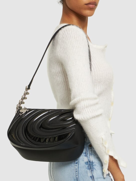 Pucci: Glamour leather shoulder bag - Black - women_1 | Luisa Via Roma