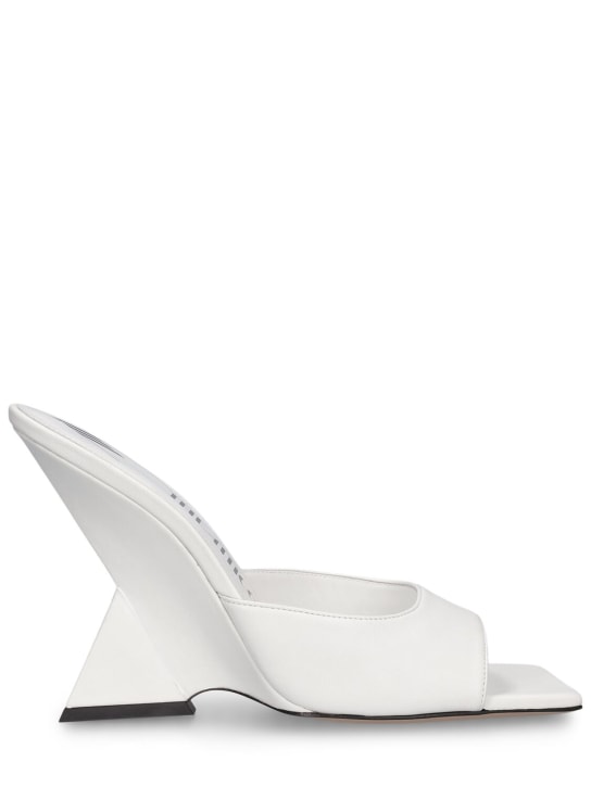 The Attico: Zapatos mules de piel 105mm - Blanco - women_0 | Luisa Via Roma
