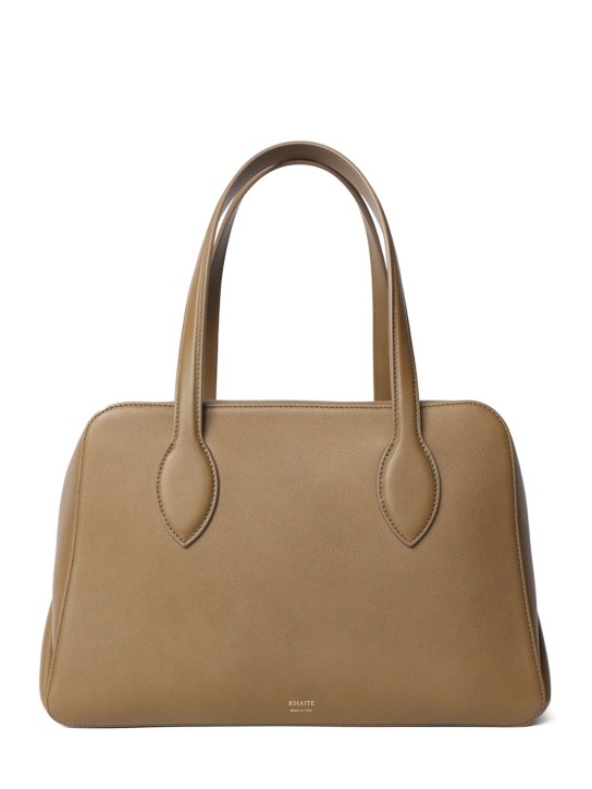 Khaite: Medium Maeve leather handbag - women_0 | Luisa Via Roma