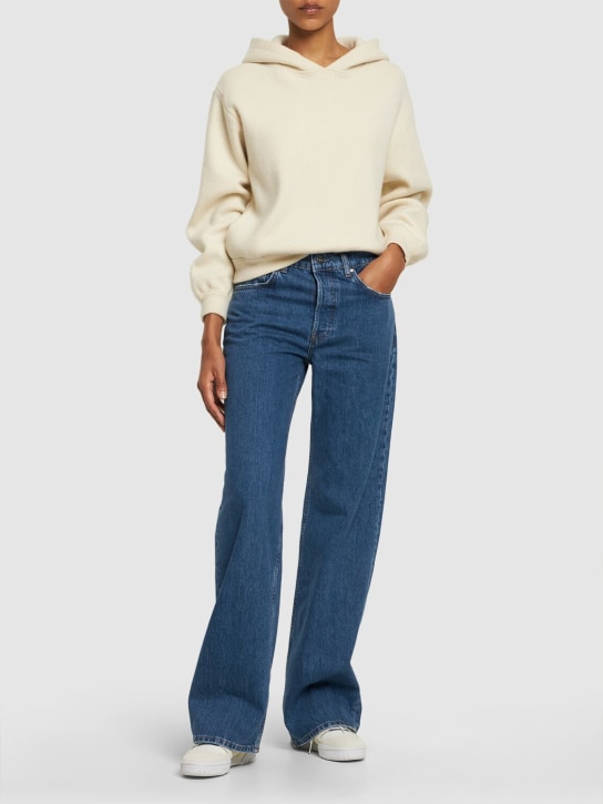 ANINE BING: Hugh cotton denim straight jeans - Mavi - women_1 | Luisa Via Roma