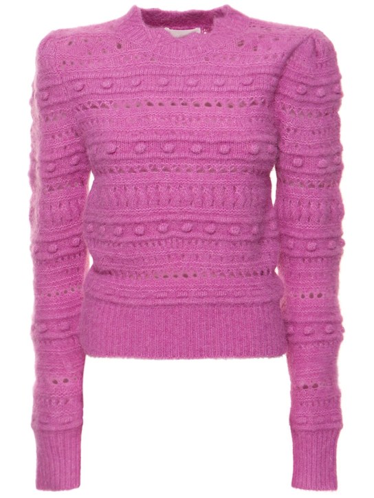 Marant Etoile: Adleri rib knit wool blend sweater - Pink - women_0 | Luisa Via Roma