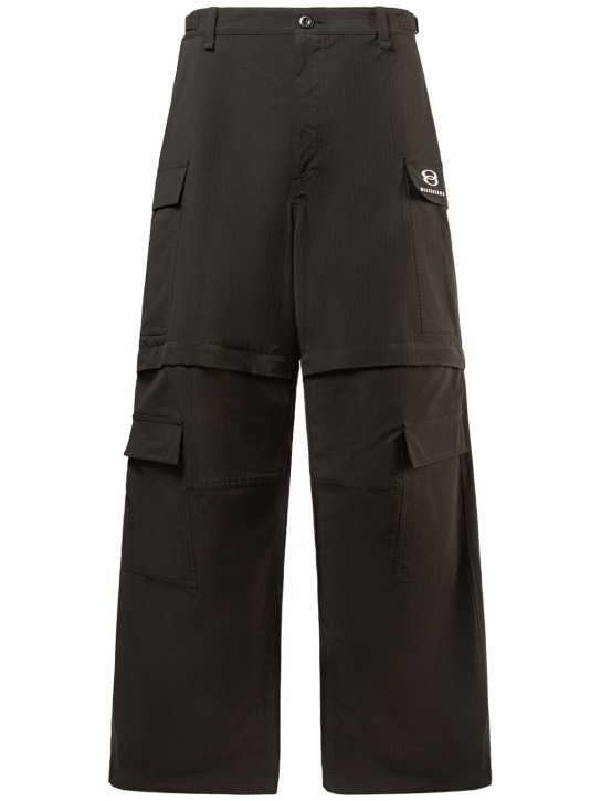 Balenciaga: 轻薄科技织物工装裤 - 黑色 - men_0 | Luisa Via Roma