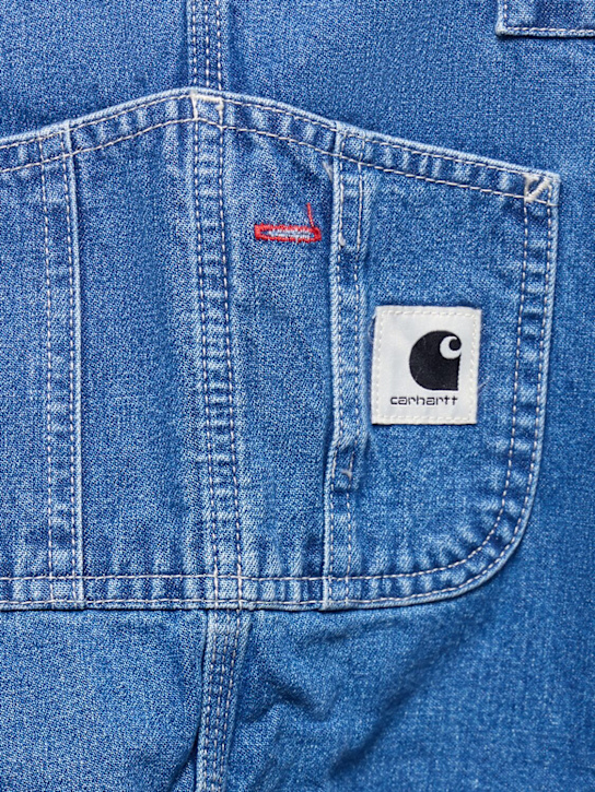 Carhartt WIP: BiB straight overalls - Blue Stone Wash - women_3 | Luisa Via Roma