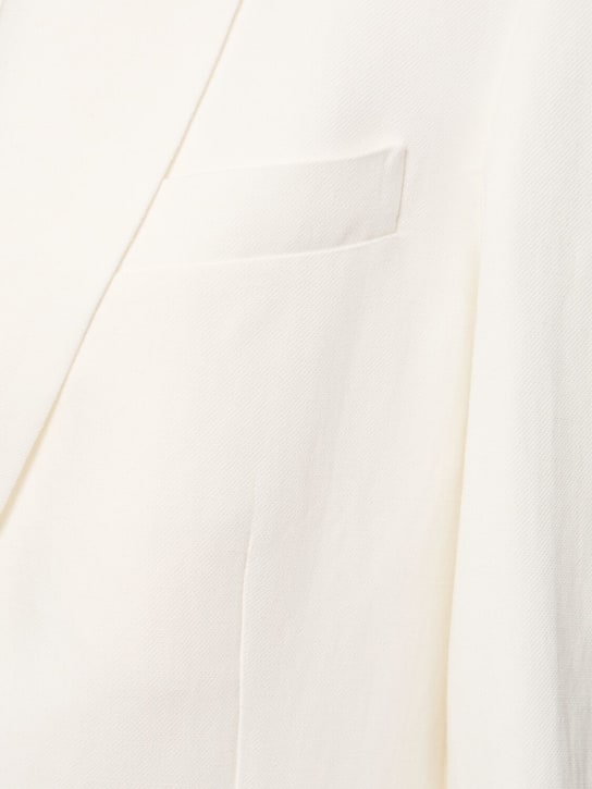 Brunello Cucinelli: 光滑斜纹单排扣夹克 - women_4 | Luisa Via Roma