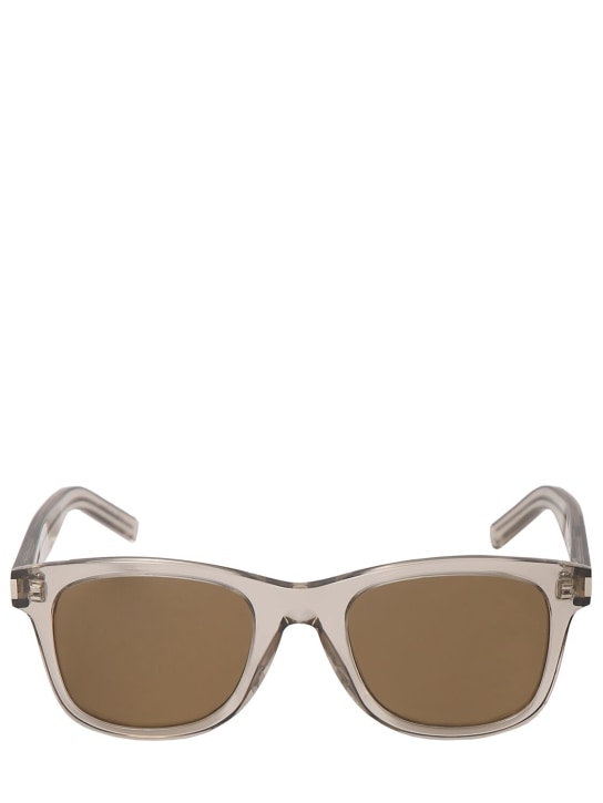 Saint Laurent: SL 659 acetate sunglasses - Şeffaf - men_0 | Luisa Via Roma