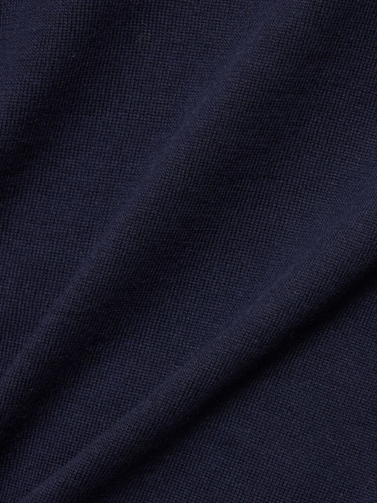Brunello Cucinelli: Cotton crewneck sweater - Navy - men_3 | Luisa Via Roma