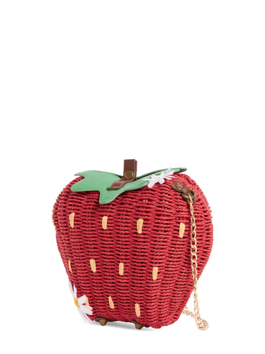 Monnalisa: Sac en forme de fraise en raphia - Rouge - kids-girls_1 | Luisa Via Roma