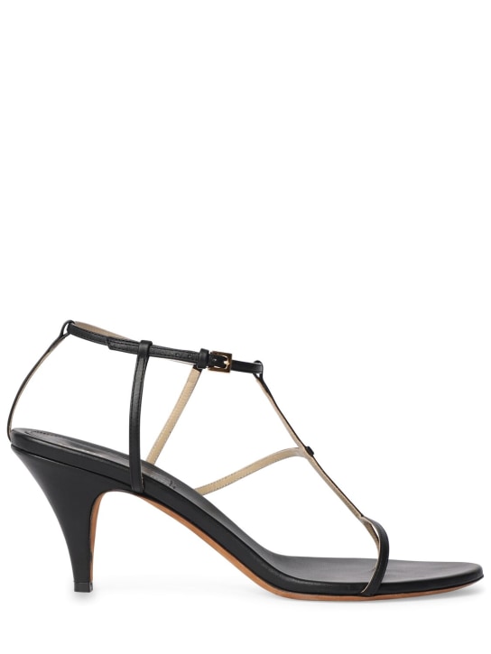 Khaite: 75mm Jones leather sandals - Black - women_0 | Luisa Via Roma