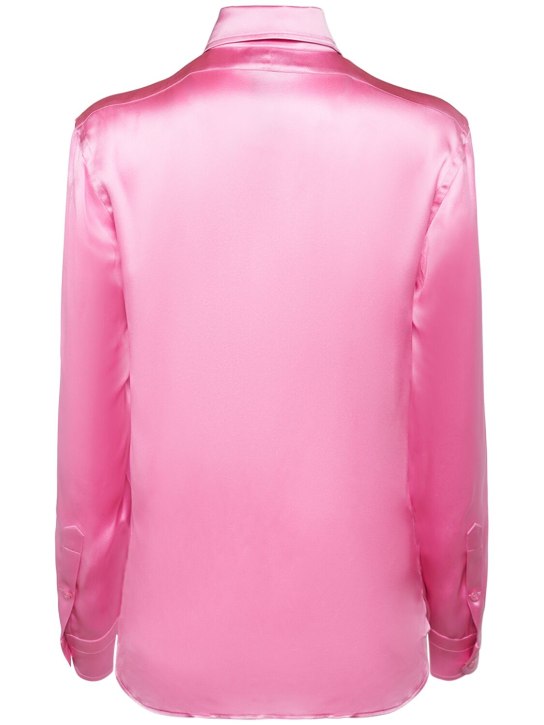 Tom Ford: Fluid charmeuse silk shirt - Pink - women_1 | Luisa Via Roma