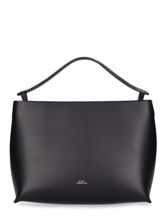 A.P.C.: Ashley leather shoulder bag - Black - women_0 | Luisa Via Roma