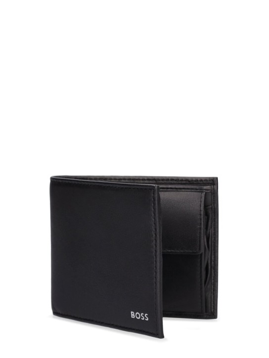 Boss: Randy leather wallet - Black - men_1 | Luisa Via Roma