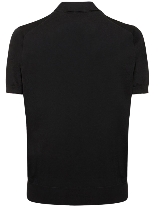 Brunello Cucinelli: Cotton short sleeve polo - men_1 | Luisa Via Roma