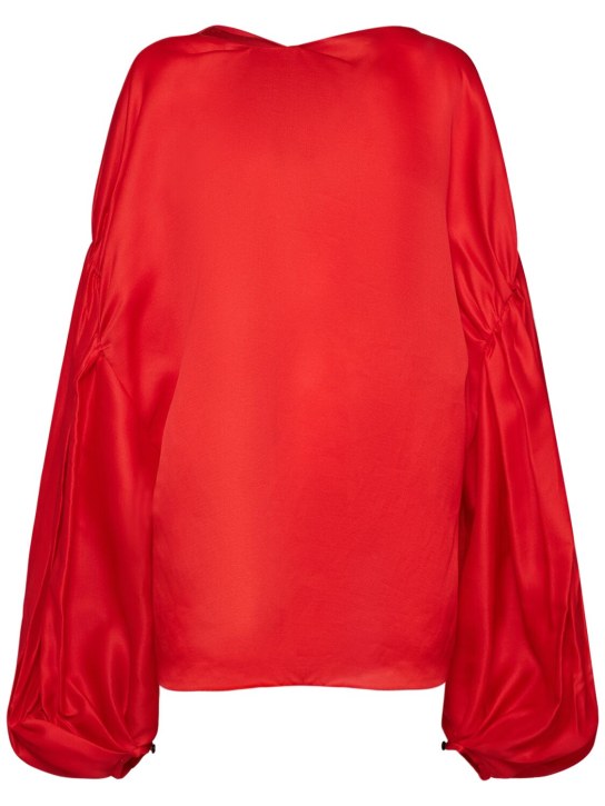 Khaite: Quico silk shirt - Kırmızı - women_0 | Luisa Via Roma