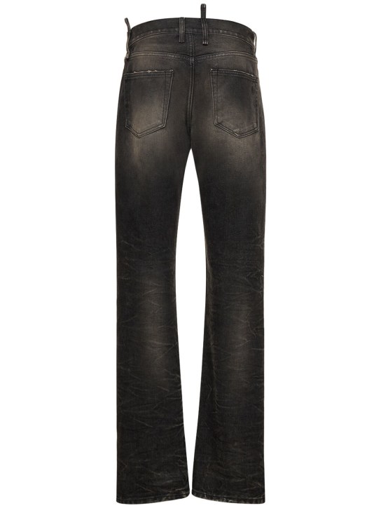 The Attico: Denim straight jeans w/ ring detail - Multicolor - women_4 | Luisa Via Roma
