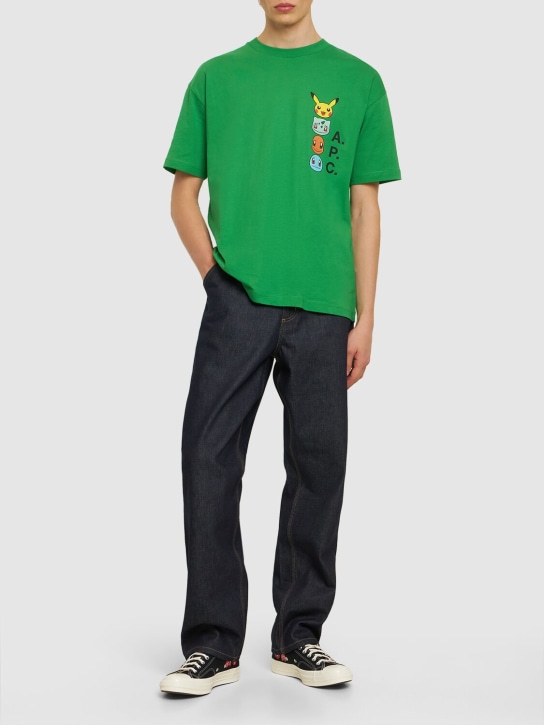 A.P.C.: A.P.C. x Pokémon organic cotton t-shirt - Yeşil - men_1 | Luisa Via Roma