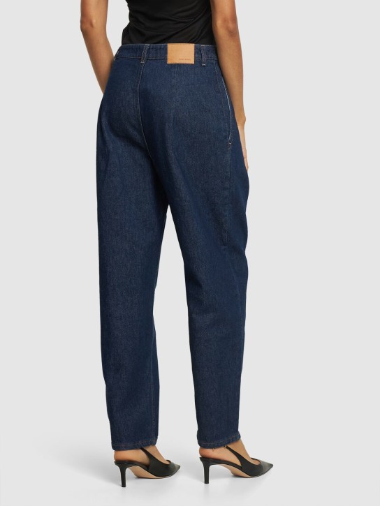 Magda Butrym: High rise cotton denim baggy jeans - Denim - women_2 | Luisa Via Roma