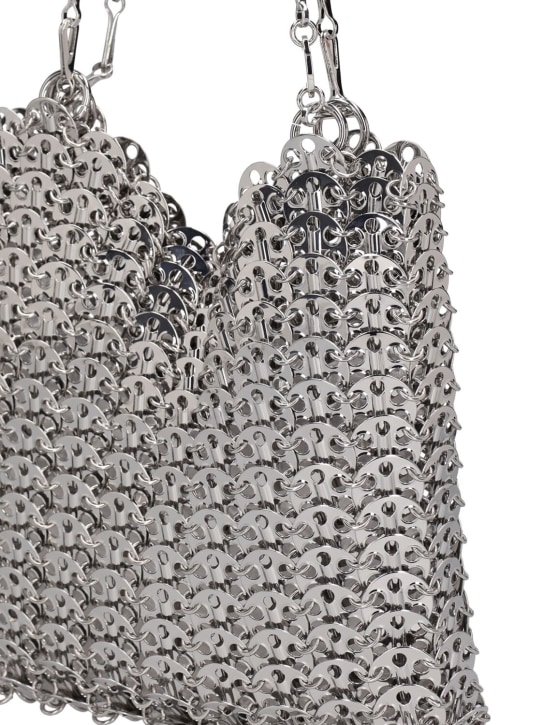 Rabanne: 1969 Sequined shoulder bag - Silver - women_3 | Luisa Via Roma