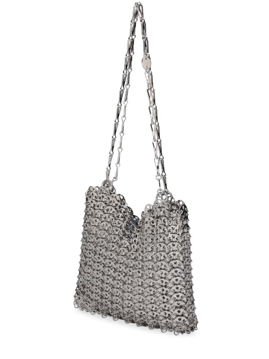 Rabanne: 1969 Sequined shoulder bag - Silver - women_2 | Luisa Via Roma