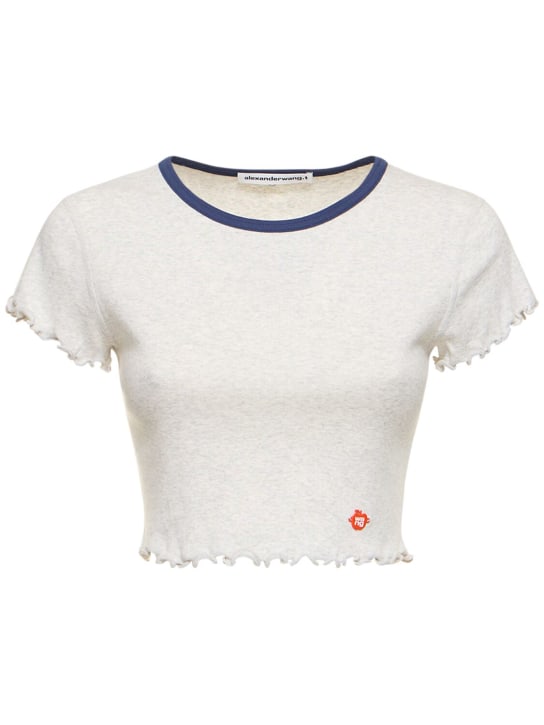 Alexander Wang: 크루넥 코튼 베이비 티셔츠 - women_0 | Luisa Via Roma
