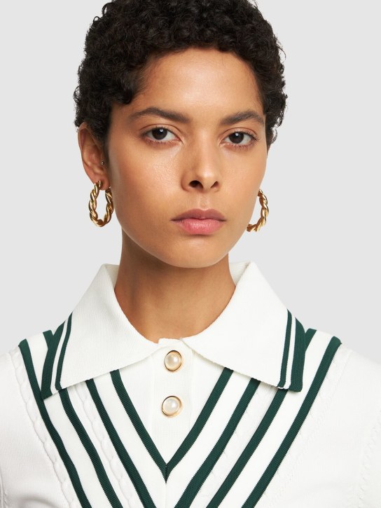 Jennifer Fisher: Twisted Lilly mini hoop earrings - Altın Rengi - women_1 | Luisa Via Roma
