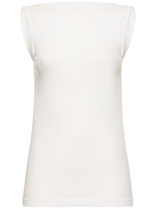 Wolford: Aurora stretch jersey top - White - women_0 | Luisa Via Roma