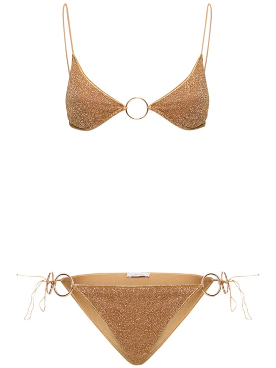 Oséree Swimwear: Microkini Ring金银丝比基尼套装 - 金色 - women_0 | Luisa Via Roma