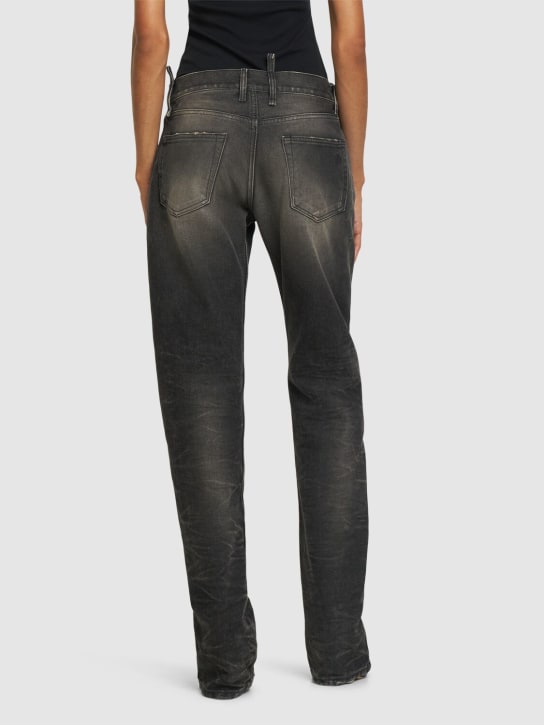 The Attico: Denim straight jeans w/ ring detail - Multicolor - women_2 | Luisa Via Roma