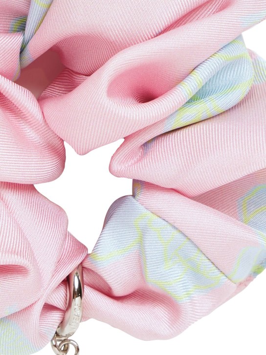 Versace: Scrunchie de seda - Pastel Pink - women_1 | Luisa Via Roma