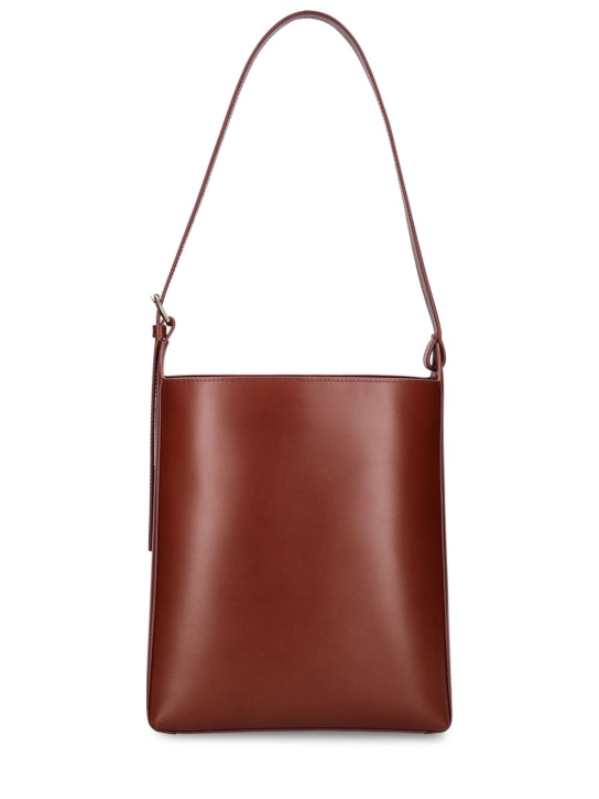 A.P.C.: Virginie smooth leather shoulder bag - Hazelnut - women_0 | Luisa Via Roma