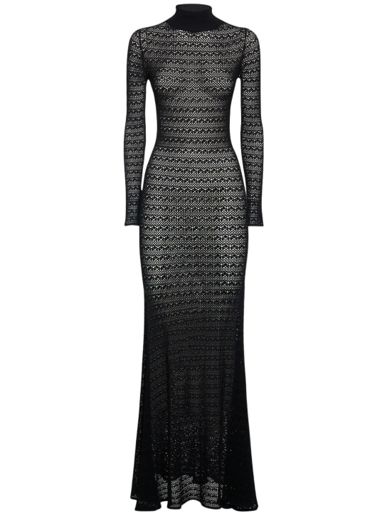 Tom Ford: Stretch viscose long dress - Black - women_0 | Luisa Via Roma