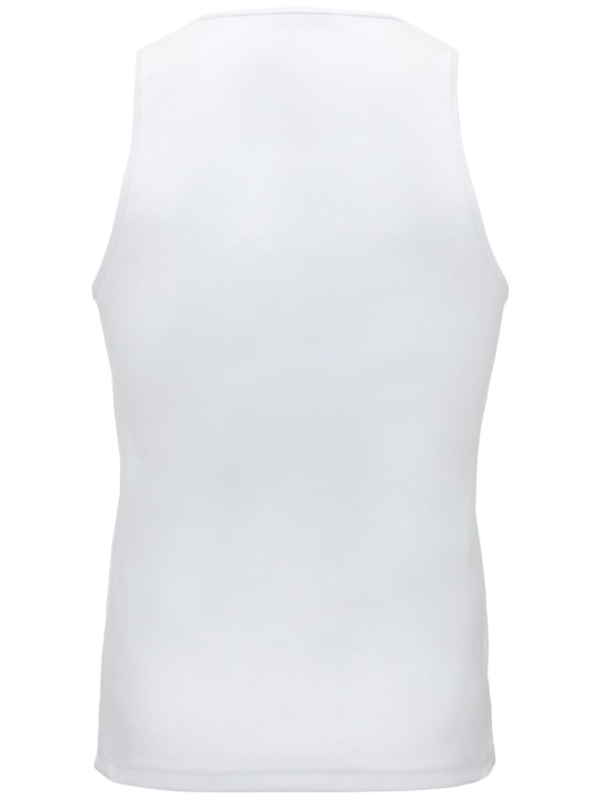 JW Anderson: Top de algodón con logo - Blanco - women_1 | Luisa Via Roma