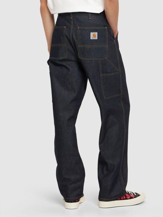 Carhartt WIP: Smith single knee denim jeans - Blue Rigid - men_2 | Luisa Via Roma