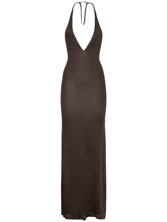 Tom Ford: Compact slinky viscose long dress - women_0 | Luisa Via Roma