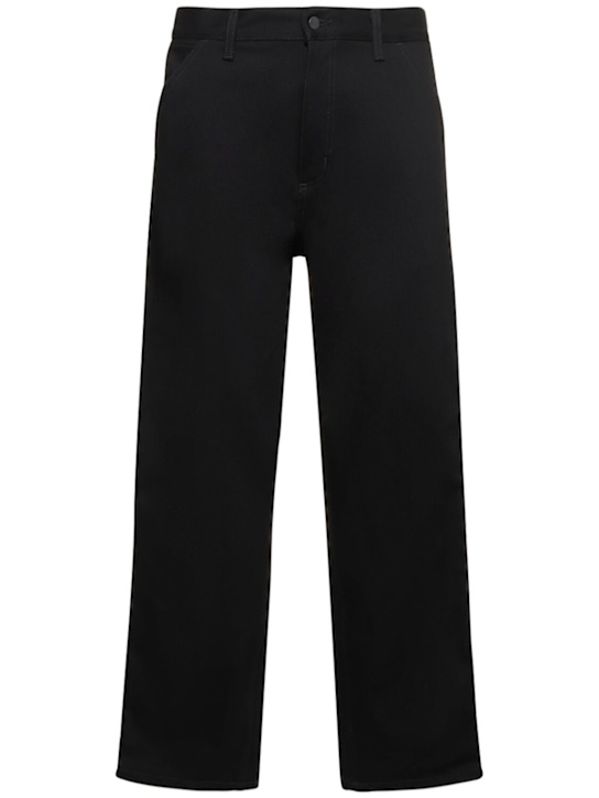 Carhartt WIP: Smith single knee denim jeans - Black Rigid - men_0 | Luisa Via Roma
