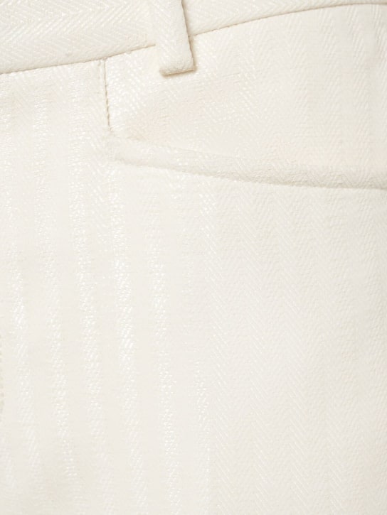 Tom Ford: Lurex raised herringbone wool pants - women_1 | Luisa Via Roma