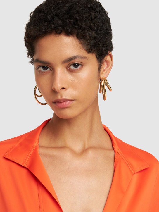 Jennifer Fisher: Triple Lilly Baby hoop earrings - women_1 | Luisa Via Roma