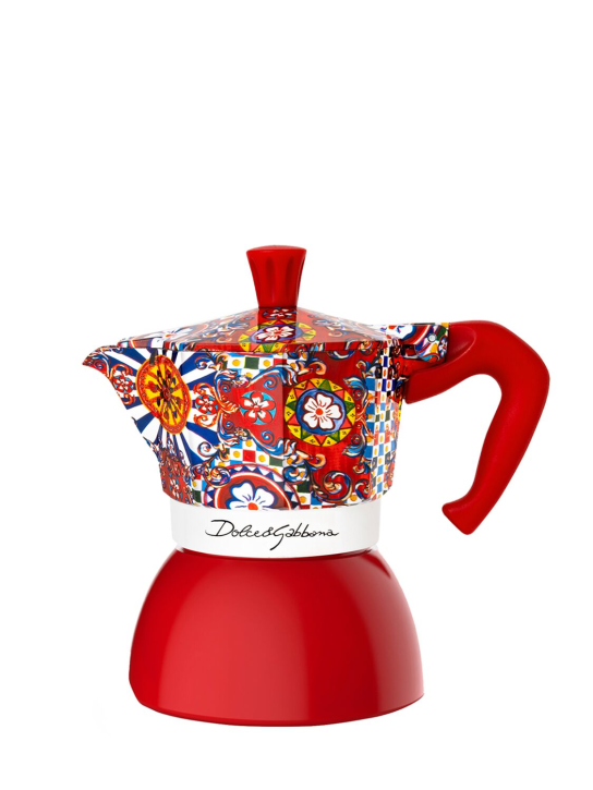 Dolce&Gabbana: Cafetera moka para inducción de 4 tazas - Rojo - ecraft_0 | Luisa Via Roma