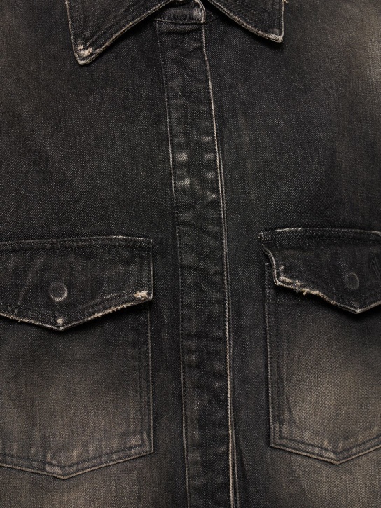 The Attico: Denim shirt jacket w/ patch pockets - Multicolor - women_3 | Luisa Via Roma