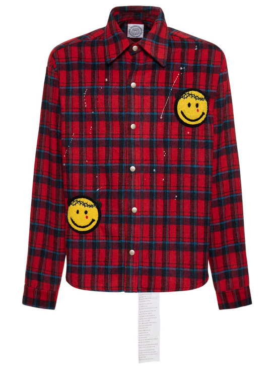 Someit: K.O.K vintage wool blend shirt jacket - Red - men_0 | Luisa Via Roma