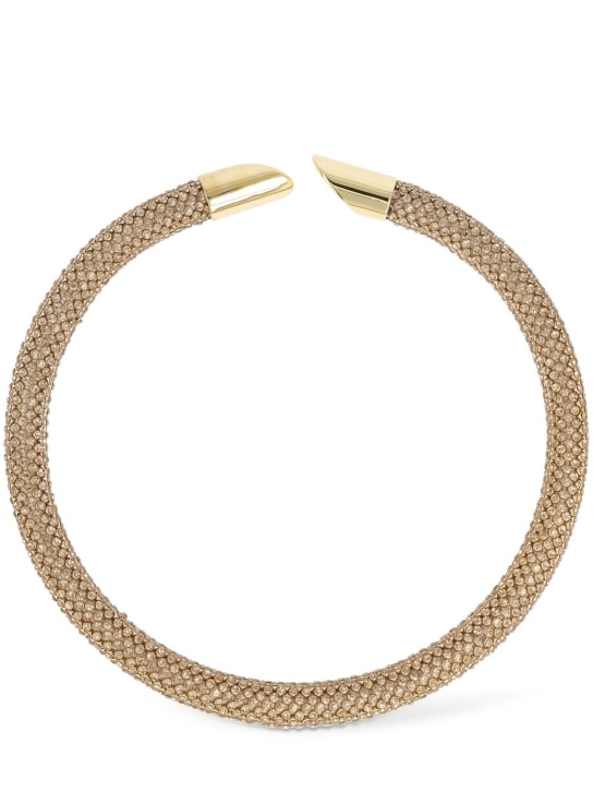 Rabanne: Halskette mit Topaz „Tube“ - Gold/Kristall - women_0 | Luisa Via Roma