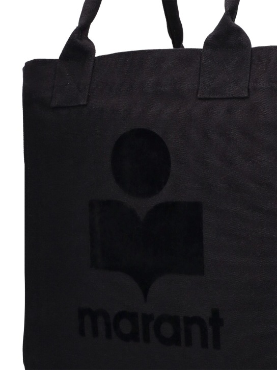 Isabel Marant: Petit sac cabas en toile Yenky - Noir - women_3 | Luisa Via Roma