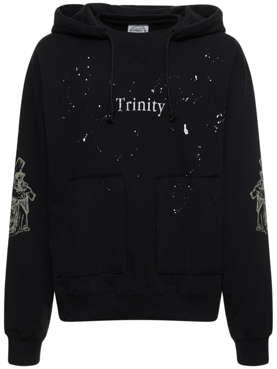 Someit: Sweat-shirt en coton vintage à capuche Trinity - Noir - men_1 | Luisa Via Roma