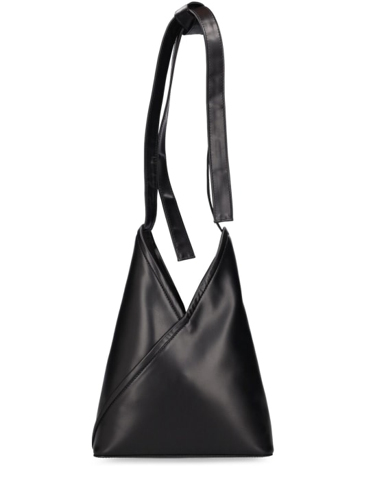 MM6 Maison Margiela: Japanese Ballet soft leather bag - Black - women_0 | Luisa Via Roma