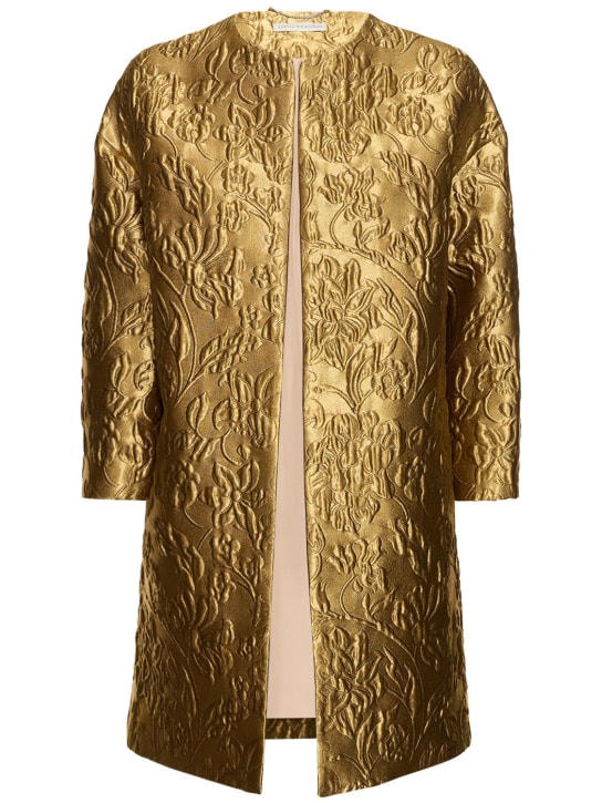 Emilia Wickstead: Phaedra lurex jacquard jacket - Gold - women_0 | Luisa Via Roma