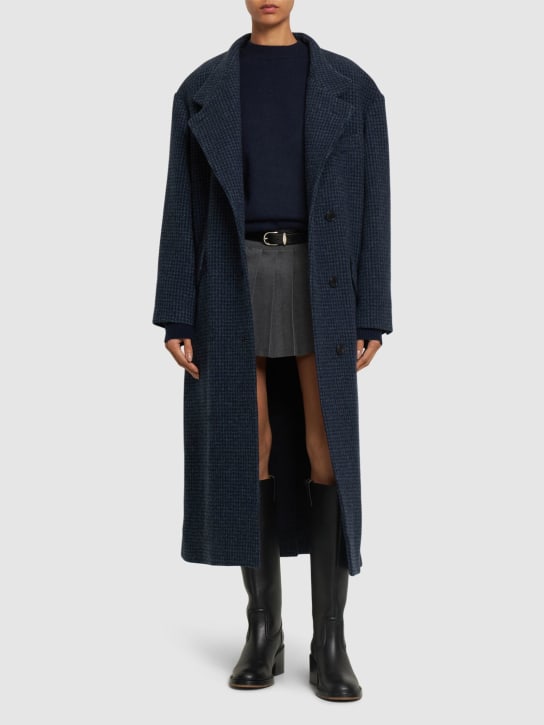 Marant Etoile: Sabine wool long coat - Mavi - women_1 | Luisa Via Roma