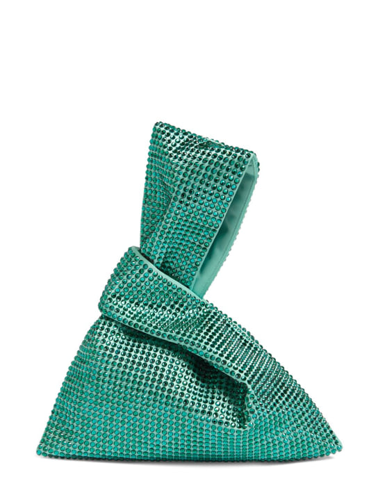 Giuseppe Di Morabito: 水晶装饰手提包 - 蓝绿色 - women_0 | Luisa Via Roma